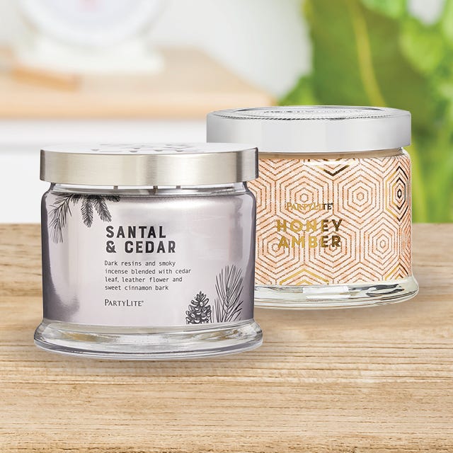 Santal and Cedar Jar Candle and Honey Amber Jar Candle